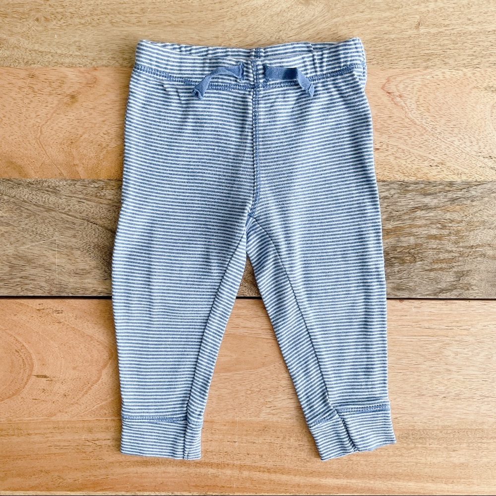 $2 Carter's leggings 12m blue stripes unisex pants baby boy leggings